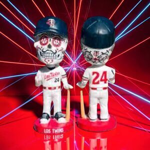 2024 Minnesota Twins "Los Twins" Dia de los Muertos Sugar Skull Bobblehead SGA